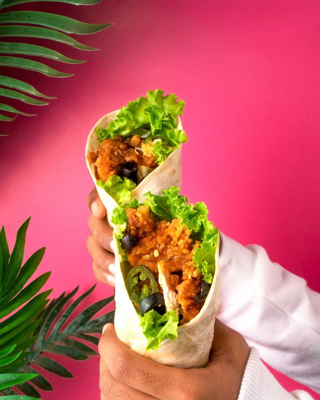 A Knight Bite chicken wrap