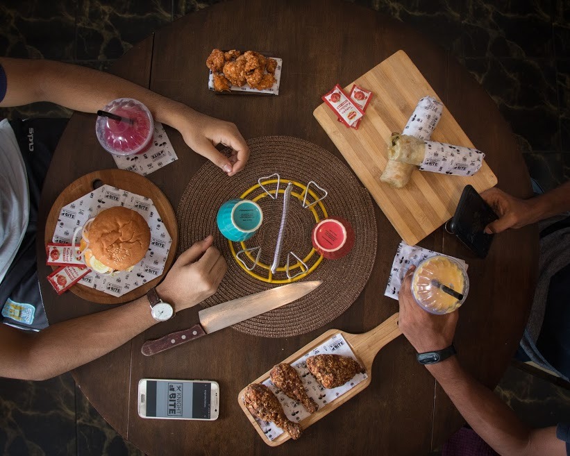 Knight Bite food spread