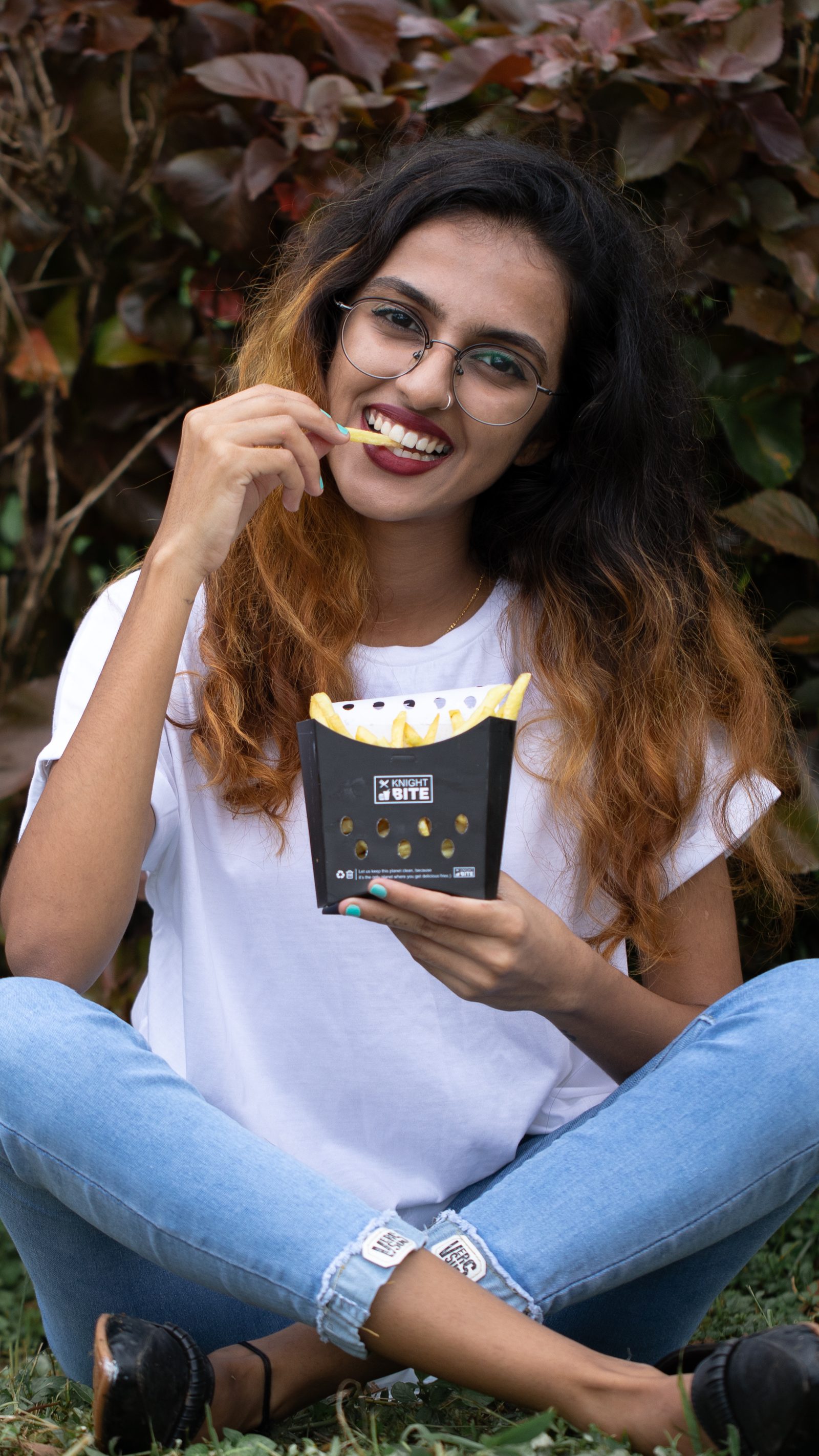 A Biter with a box of Knight Bite fries
